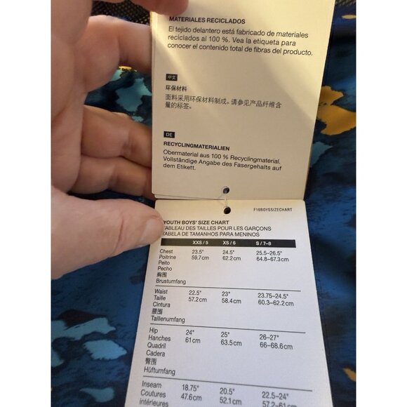 The North Face Boys 10-12 Blue/Dryvent Hooded Wind/waterproof Rain Jacket - Picture 15 of 16